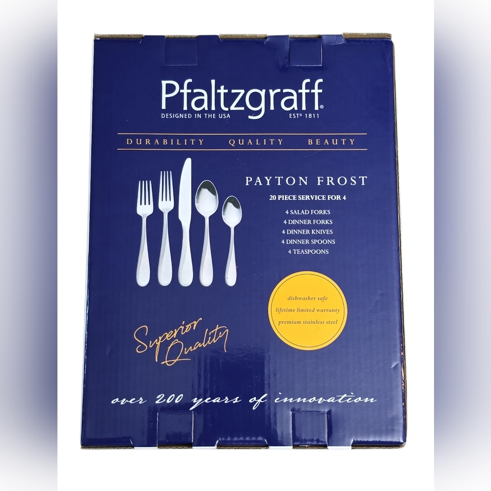 Payton Frost 18.0 Stainless Steel 20 Piece Set, Service For 4 - Picture 10 of 11